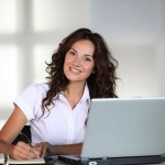 Woman on SEO Webinar