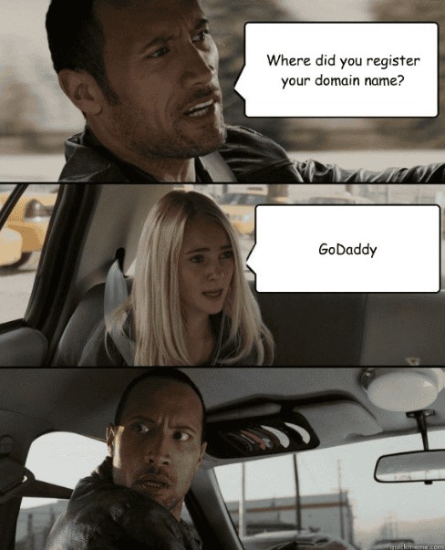 Don't use GoDaddy to register your domain