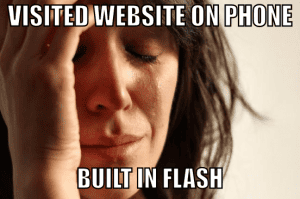 Flash on a website