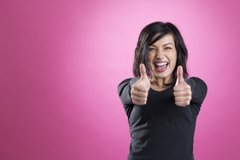 writer giving thumbsup writer giving thumbsup