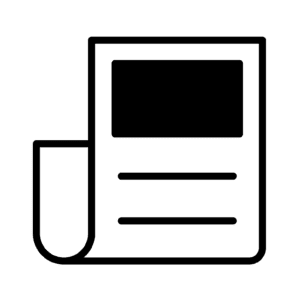 Newsletter page icon, representing an author email ready to send.
