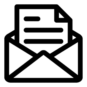 Query Letter Writer icon: an open envelope with a letter rising out of it.